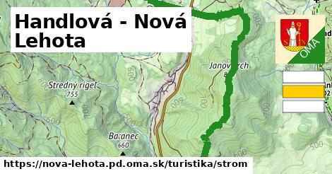 Handlová - Nová Lehota Turistické trasy strom 