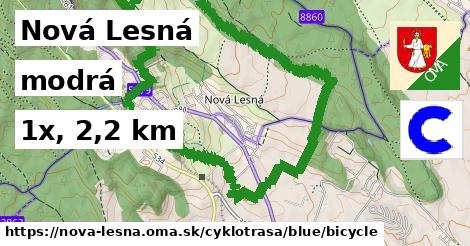 Nová Lesná Cyklotrasy modrá bicycle