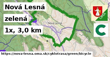 Nová Lesná Cyklotrasy zelená bicycle