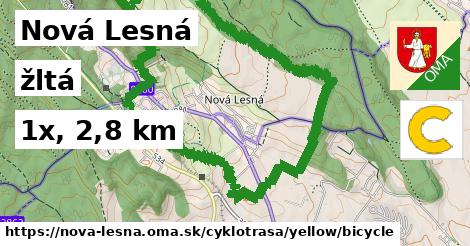 Nová Lesná Cyklotrasy žltá bicycle