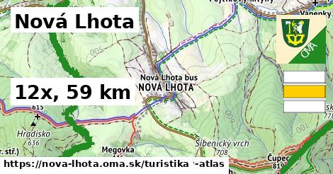 Nová Lhota Turistické trasy  