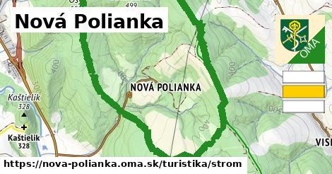 Nová Polianka Turistické trasy strom 