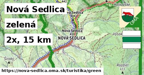Nová Sedlica Turistické trasy zelená 
