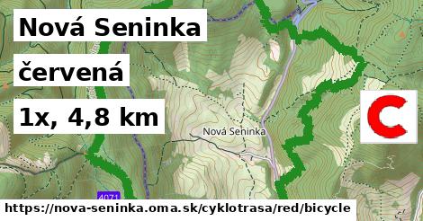 Nová Seninka Cyklotrasy červená bicycle