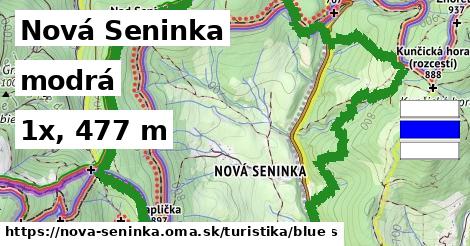 Nová Seninka Turistické trasy modrá 
