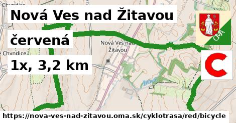 Nová Ves nad Žitavou Cyklotrasy červená bicycle