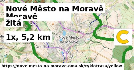 Nové Město na Moravě Cyklotrasy žltá 