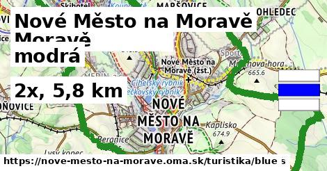 Nové Město na Moravě Turistické trasy modrá 