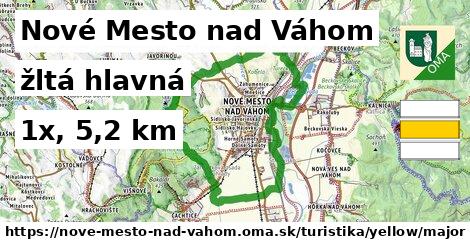 Nové Mesto nad Váhom Turistické trasy žltá hlavná