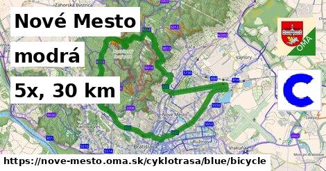 Nové Mesto Cyklotrasy modrá bicycle