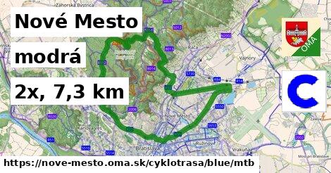 Nové Mesto Cyklotrasy modrá mtb