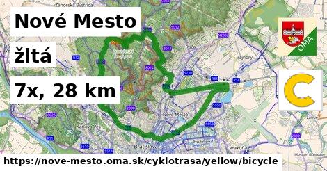 Nové Mesto Cyklotrasy žltá bicycle