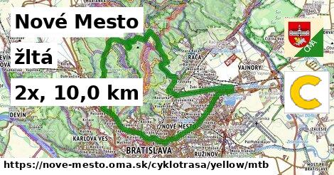 Nové Mesto Cyklotrasy žltá mtb