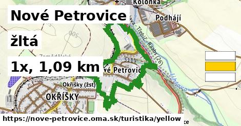 Nové Petrovice Turistické trasy žltá 
