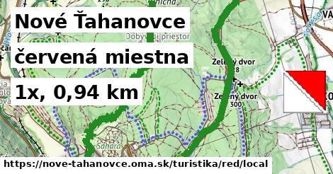 Nové Ťahanovce Turistické trasy červená miestna