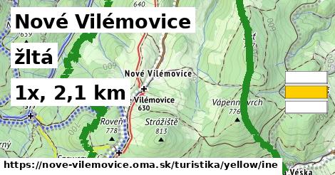 Nové Vilémovice Turistické trasy žltá iná
