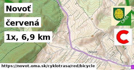 Novoť Cyklotrasy červená bicycle