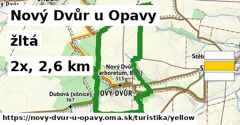 Nový Dvůr u Opavy Turistické trasy žltá 