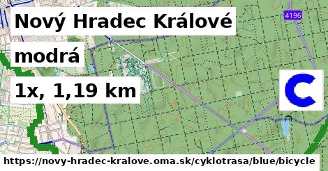 Nový Hradec Králové Cyklotrasy modrá bicycle