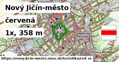 Nový Jičín-město Turistické trasy červená 