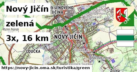 Nový Jičín Turistické trasy zelená 