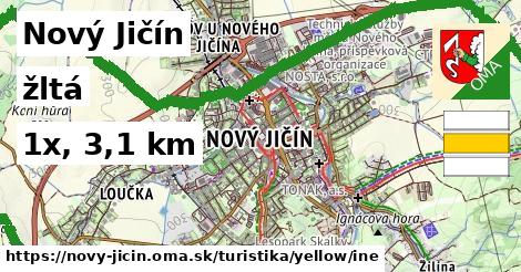 Nový Jičín Turistické trasy žltá iná