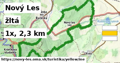 Nový Les Turistické trasy žltá iná
