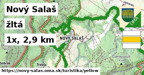 Nový Salaš Turistické trasy žltá 