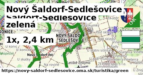 Nový Šaldorf-Sedlešovice Turistické trasy zelená 