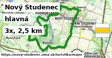 Nový Studenec Turistické trasy hlavná 