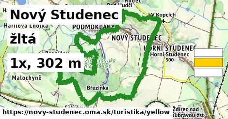 Nový Studenec Turistické trasy žltá 