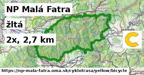 NP Malá Fatra Cyklotrasy žltá bicycle