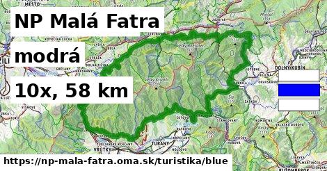 NP Malá Fatra Turistické trasy modrá 