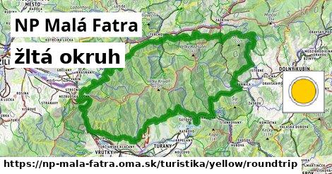 NP Malá Fatra Turistické trasy žltá okruh