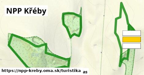 NPP Křéby Turistické trasy  