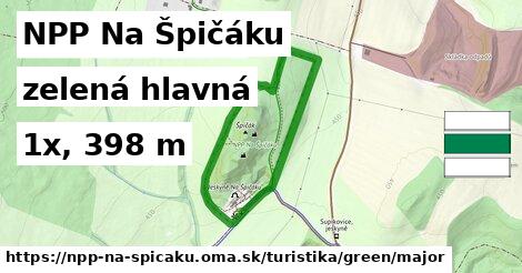 NPP Na Špičáku Turistické trasy zelená hlavná