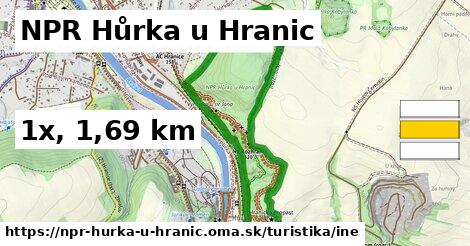 NPR Hůrka u Hranic Turistické trasy iná 