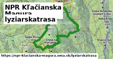 NPR Kľačianska Magura Lyžiarske trasy  