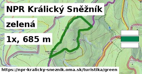 NPR Králický Sněžník Turistické trasy zelená 