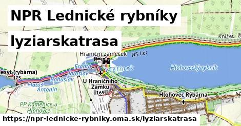 NPR Lednické rybníky Lyžiarske trasy  