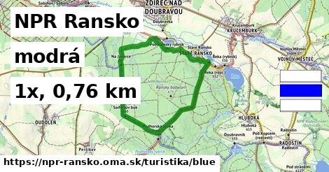 NPR Ransko Turistické trasy modrá 