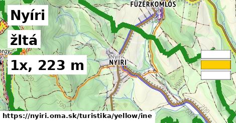 Nyíri Turistické trasy žltá iná