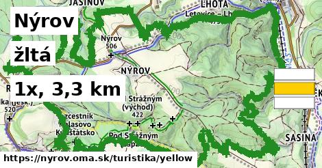 Nýrov Turistické trasy žltá 