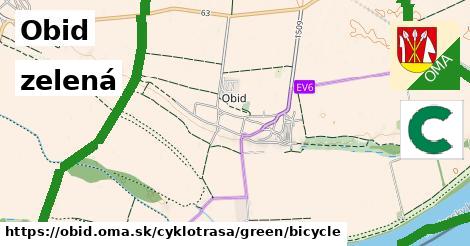 Obid Cyklotrasy zelená bicycle