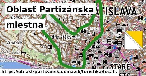 Oblasť Partizánska Turistické trasy miestna 