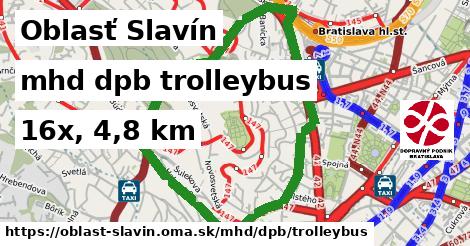 Oblasť Slavín Doprava dpb trolleybus