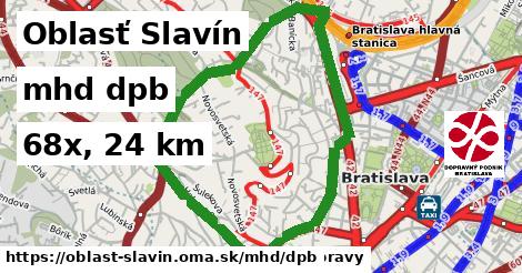 Oblasť Slavín Doprava dpb 