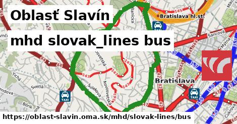 Oblasť Slavín Doprava slovak-lines bus