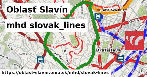 Oblasť Slavín Doprava slovak-lines 