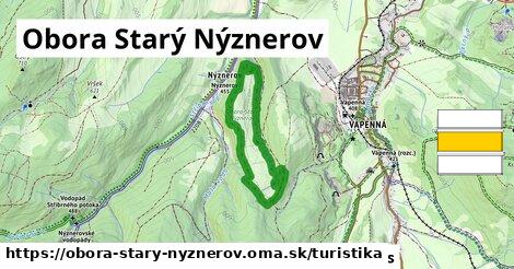 Obora Starý Nýznerov Turistické trasy  